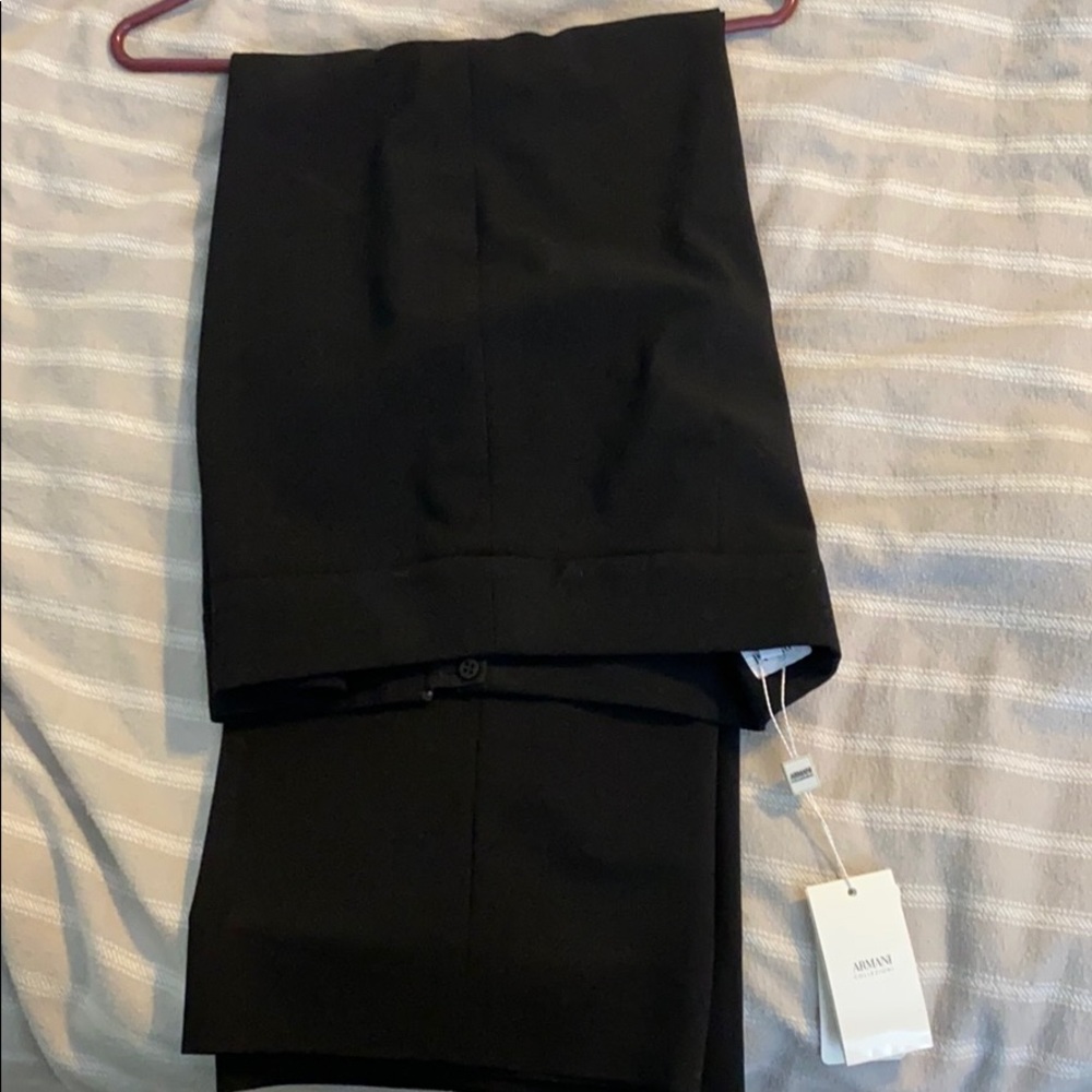 Armani black dress slacks